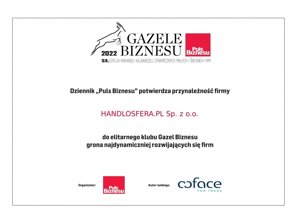 Business Gazelles 2022 for Handlosfera.pl