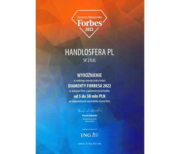 Forbes diamonds 2022 for Handlosfera.pl